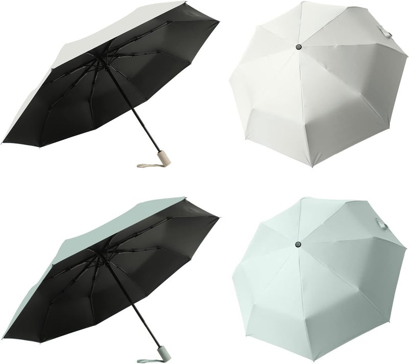 BAODINI Small UV Protection Travel Umbrella Compact for Rain and Sun UPF 50+ Windproof Portable 42 inch Umbrella for Women and Men - Image 3